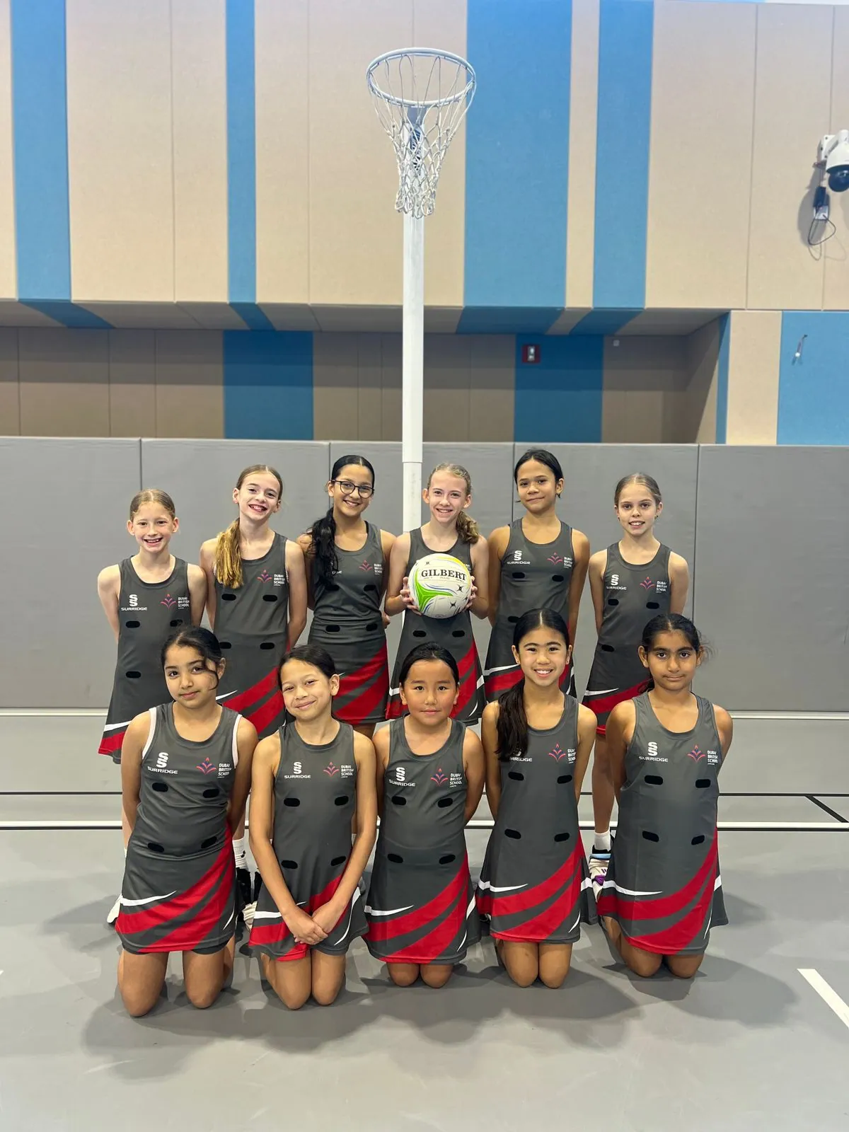 Sophia and Isabella with team mates from DBS Jumeirah during BSME in Muscat.