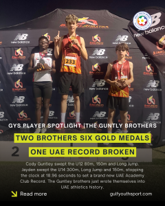 GYS RISING STARS: THE GUNTLEY GLIDE – SIBLINGS CLEAN UP WITH SIX GOLD MEDALS AND A UAE RECORD