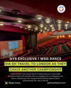 GYS PREVIEW: FROM THE TRACK TO THE STAGE: DIA EMIRATES HILLS TO LEAD THE GULF AT WSG DANCE