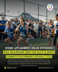 GYS ARCHIVES: THE BLUE WAVE – ROYAL GRAMMAR SCHOOL GUILDFORD DUBAI SEALS SPECTACULAR BSME U11 TITLE